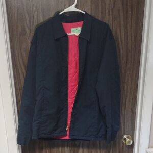Men's Navy Blue Delivery Jacket with Red Lining